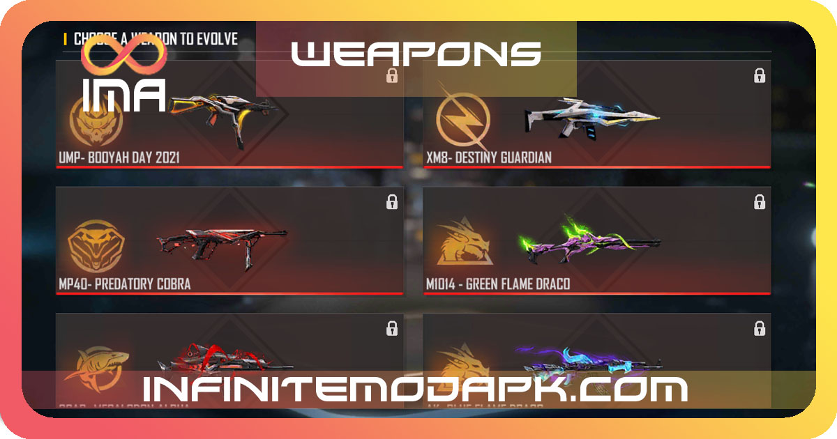 Garena free fire weapons image