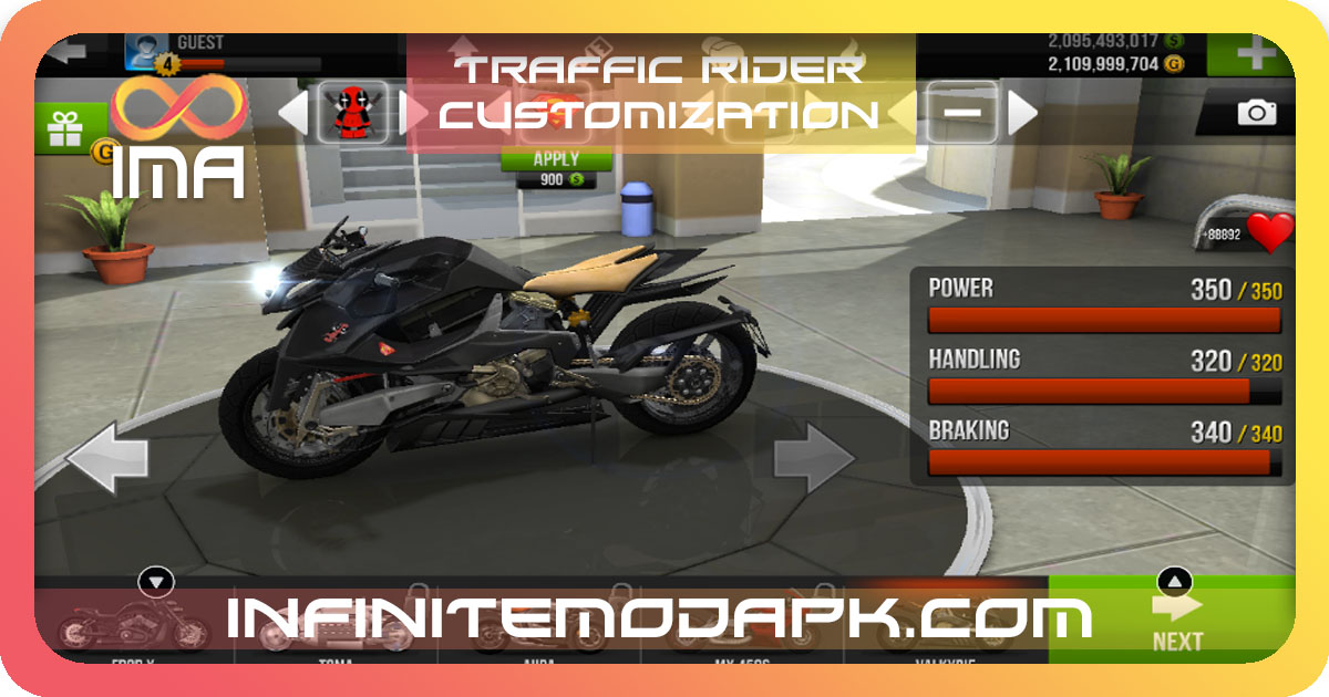 traffic rider customization