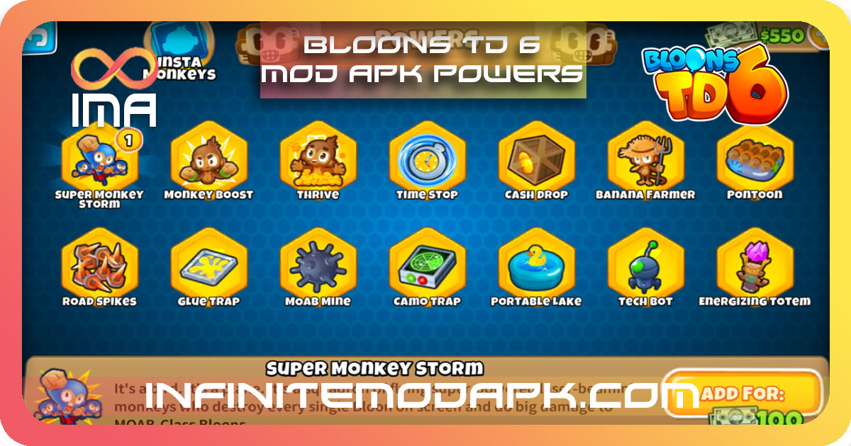 bloons td 6 mod apk BTD6 powers